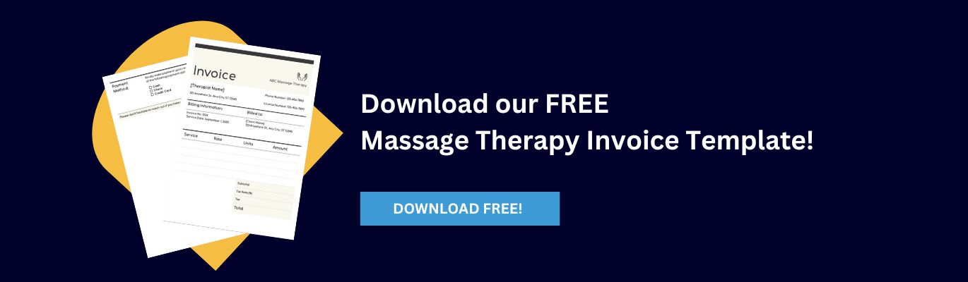 Massage Therapy Invoice &amp; Receipt Template For Your Practice